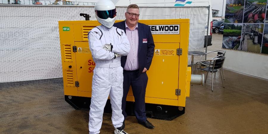 The Stig and James McKiver, Strategic Account Manager for Selwood, at the Morgan Sindall event