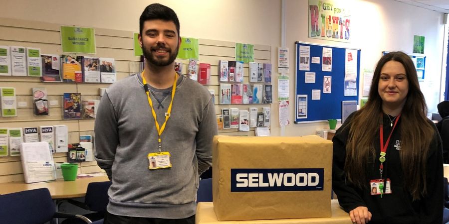 Staff at No Limits with the donations from Selwood