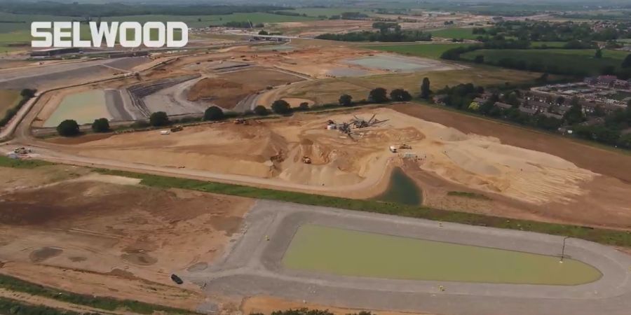 Drone footage of Selwood at work on the A14 road project