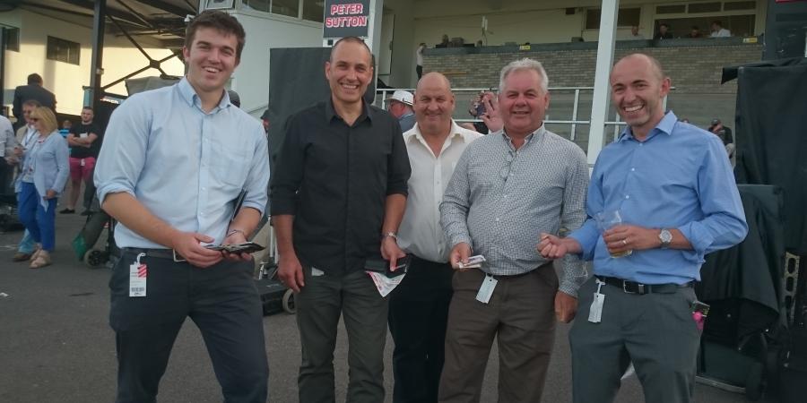 Selwood and partners from the water industry at Chepstow Racecourse